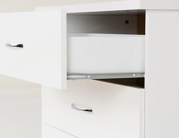 NEVADA 3 DRAWER CHEST - WHITE GLOSS - Image 6