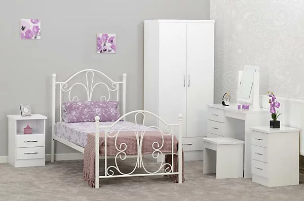 NEVADA 3 DRAWER CHEST - WHITE GLOSS - Image 8