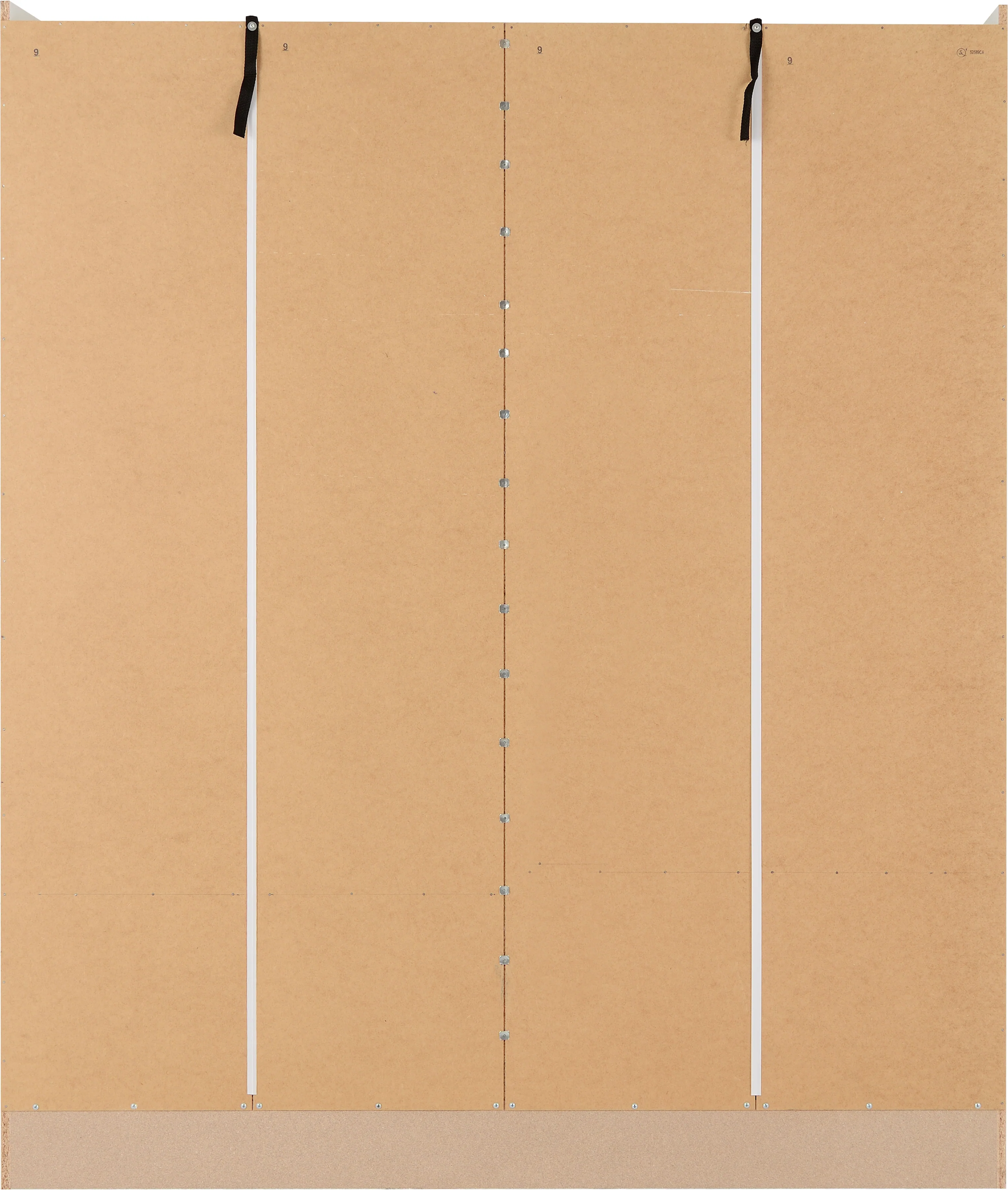 NEVADA 4 DOOR 2 DRAWER WARDROBE - WHITE GLOSS - Image 5