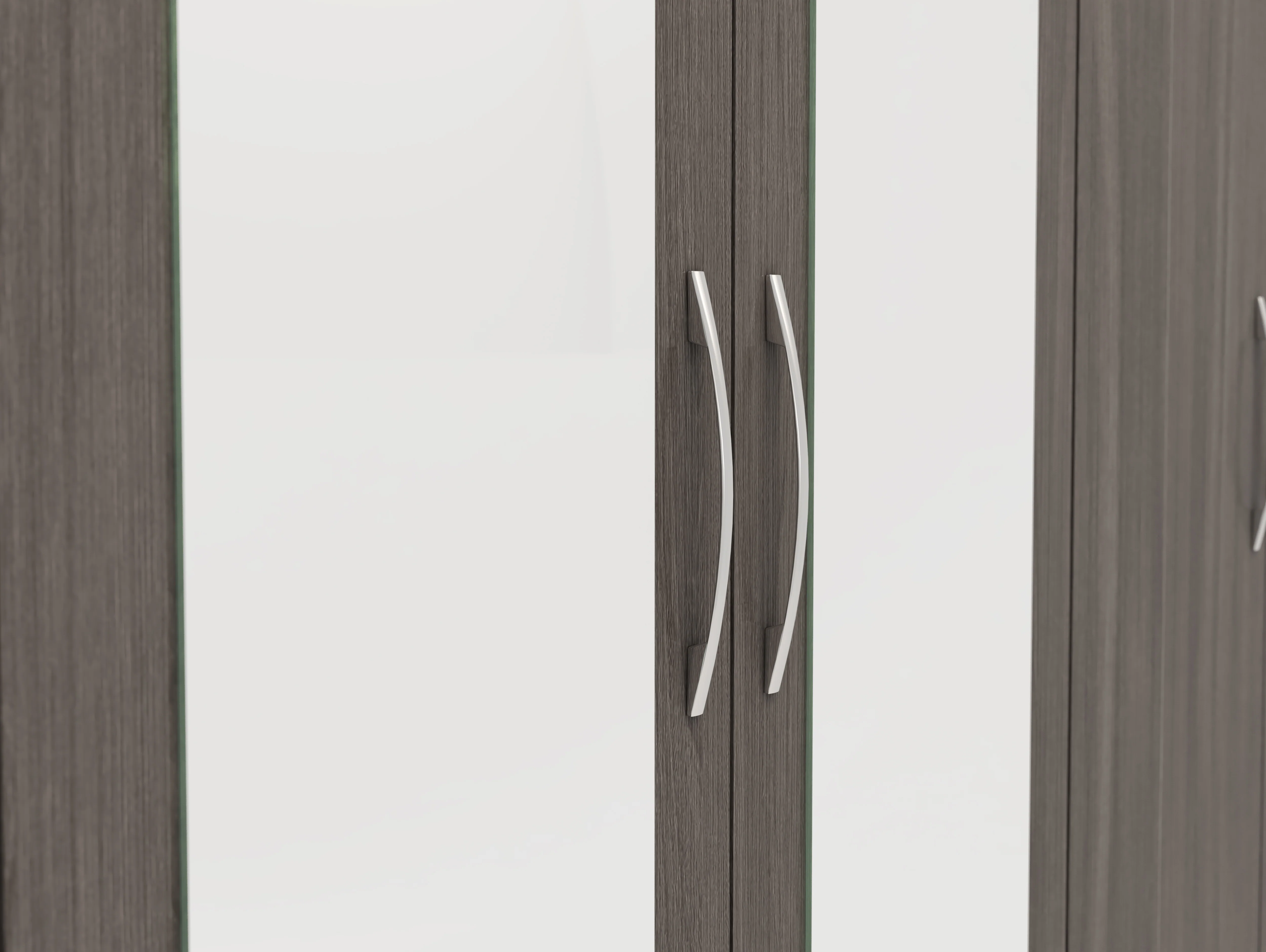 NEVADA 6 DOOR 2 DRAWER WARDROBE - BLACK WOOD GRAIN - Image 6