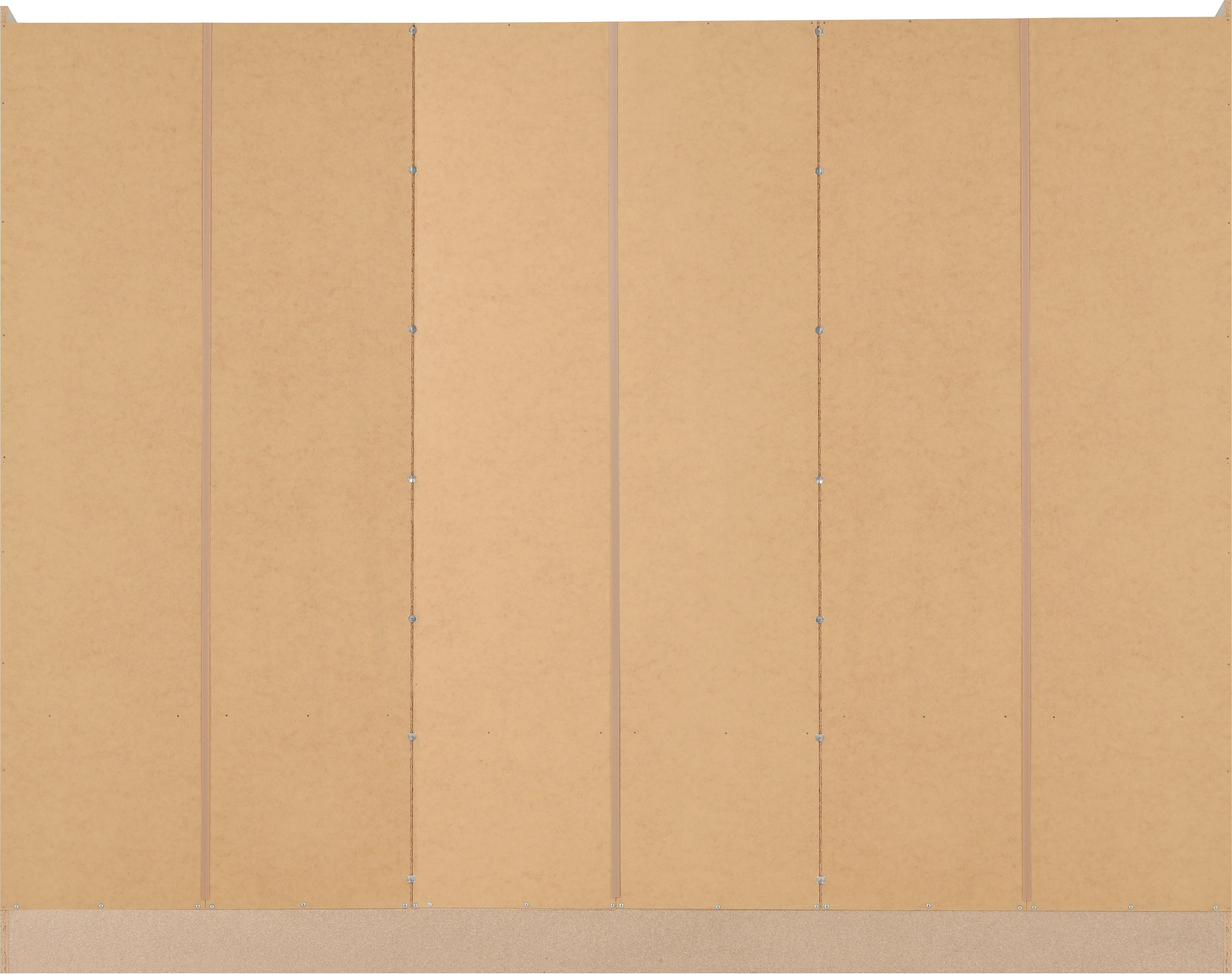 NEVADA 6 DOOR 2 DRAWER WARDROBE - OYSTER GLOSS/LIGHT OAK EFFECT VENEER - Image 4