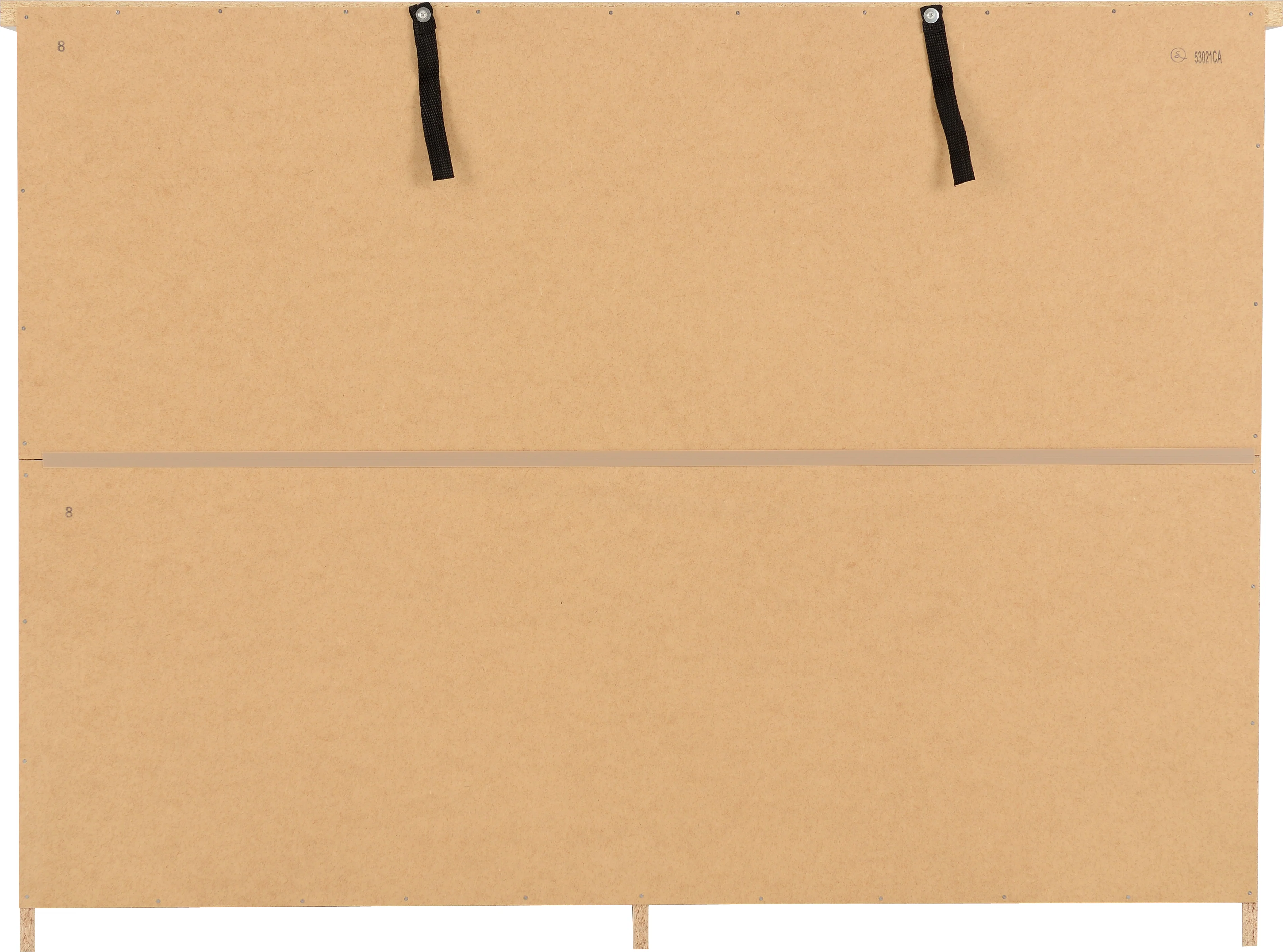 NEVADA 6 DRAWER CHEST - GREY GLOSS/LIGHT OAK EFFECT VENEER - Image 5
