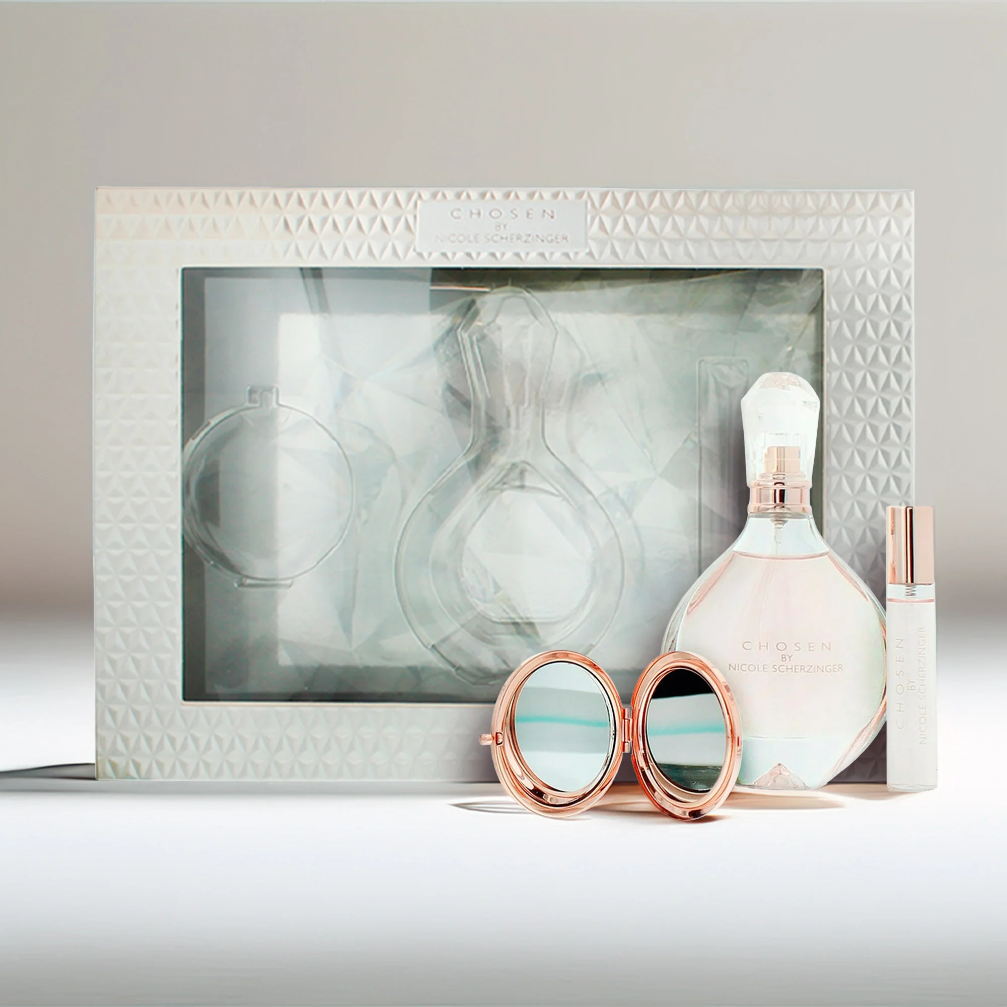 Nicole Scherzinger Chosen 3 Piece Gift Set: Eau De Parfum 100ml - Eau De Parfum 15ml - Compact Mirror - Image 3