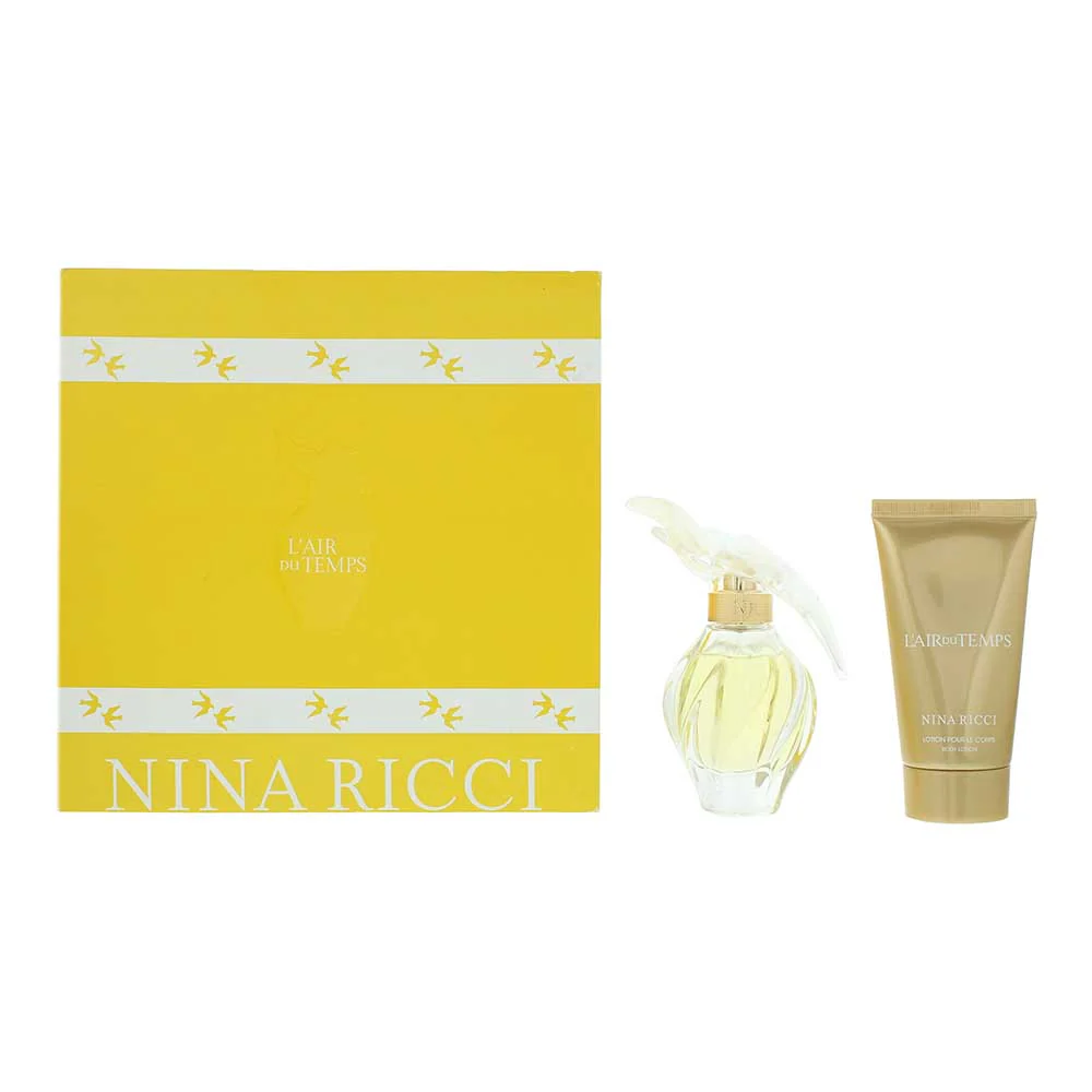 Nina Ricci L'air Du Temps 2 Piece Gift Set: Eau de Toilette 50ml - Body Lotion 7
