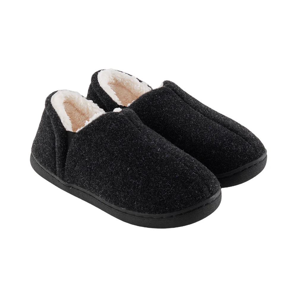 Non-Slip Fluffy Winter Slippers - Black