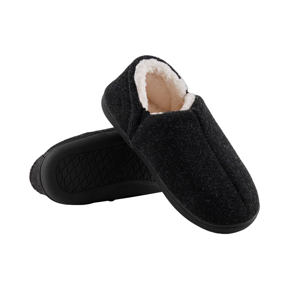 Non-Slip Fluffy Winter Slippers - Black - Image 2