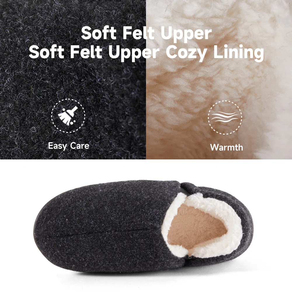 Non-Slip Fluffy Winter Slippers - Black - Image 7