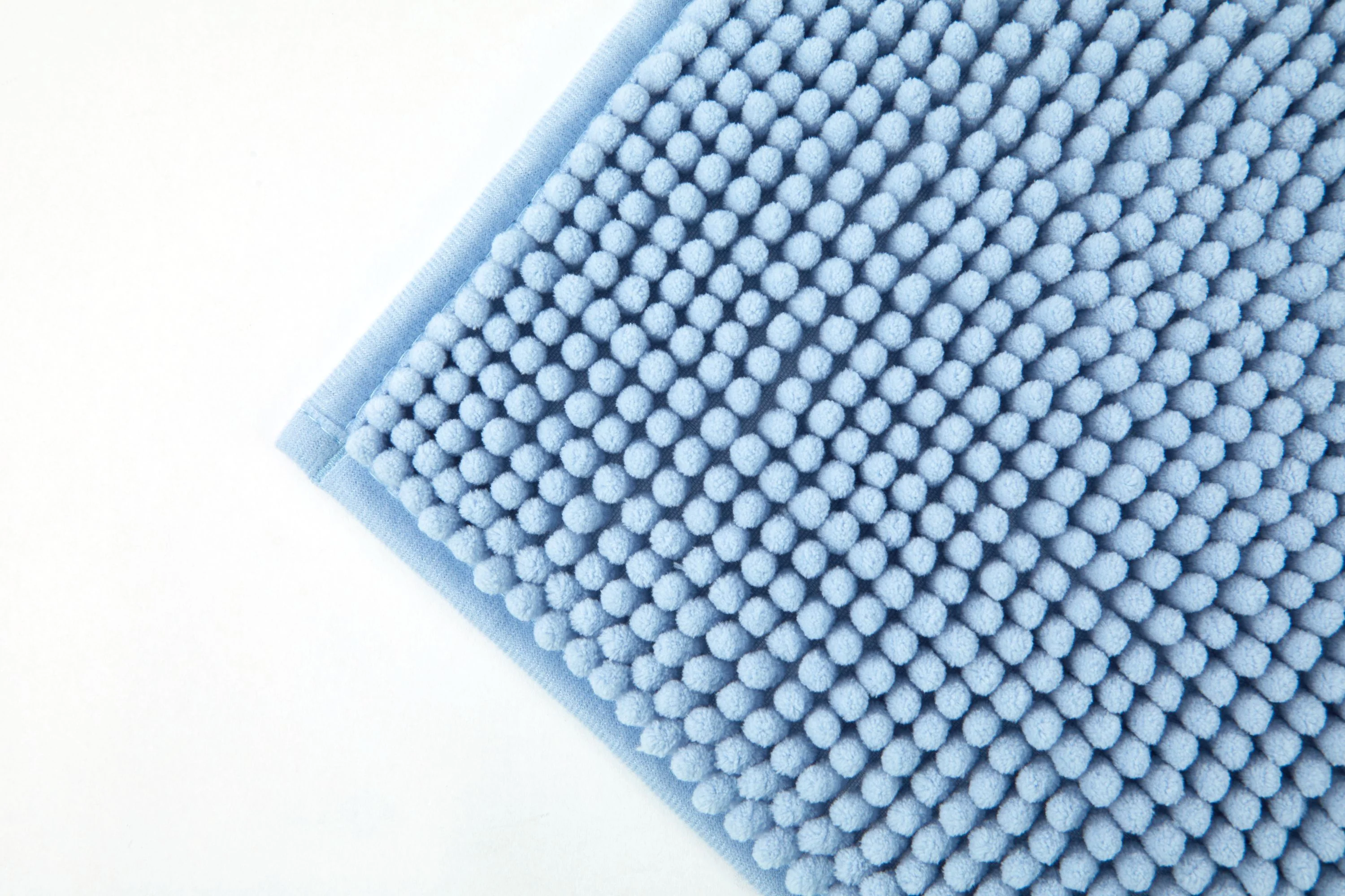 Noodle Soft Touch Non-Slip Bathroom Rug in Blue - Image 4