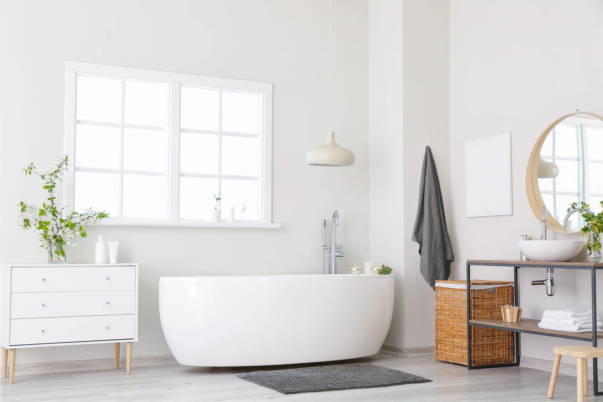 Noodle Soft Touch Non-Slip Bathroom Rug in Graphite - Image 4