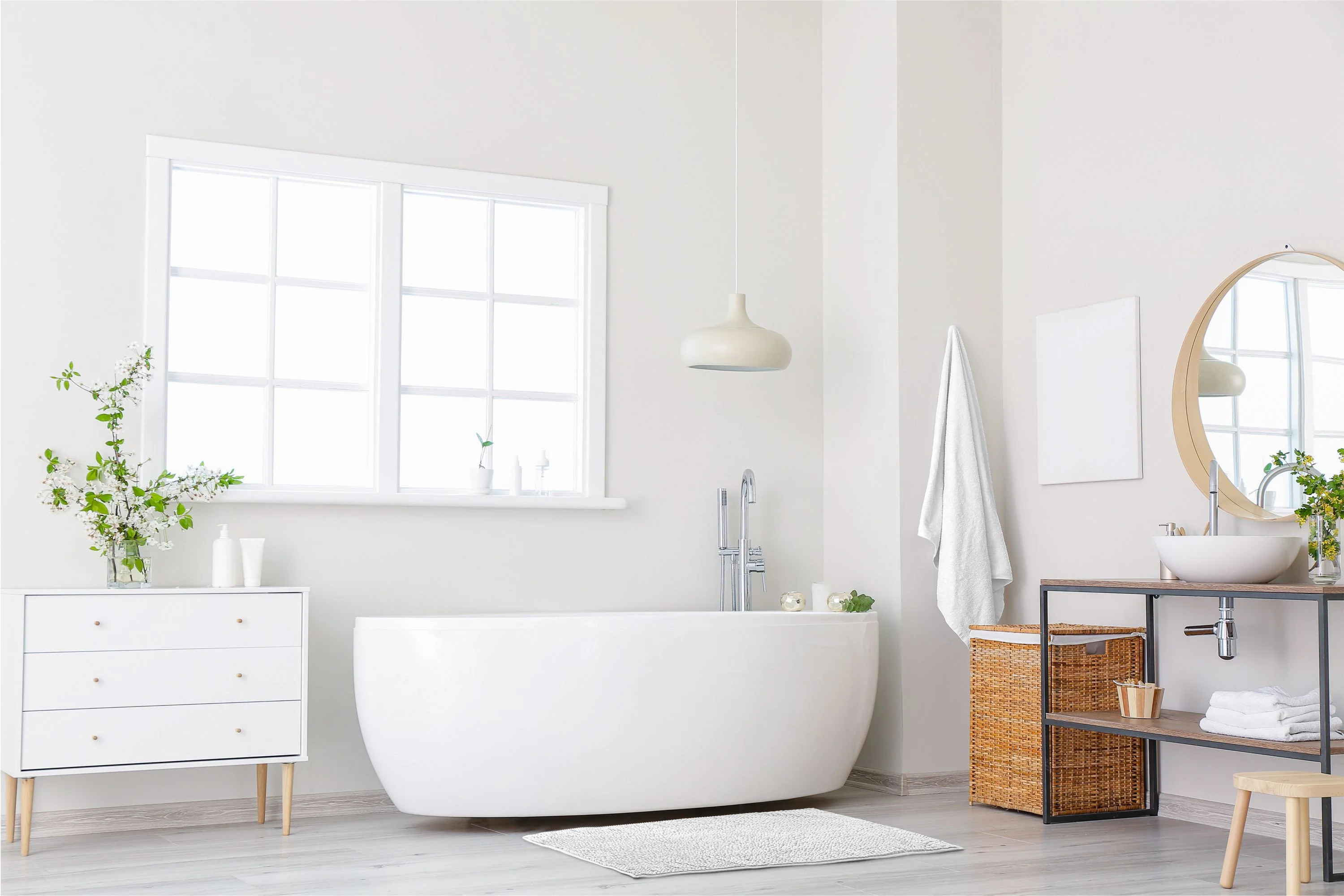 Noodle Soft Touch Non-Slip Bathroom Rug in White - Image 4
