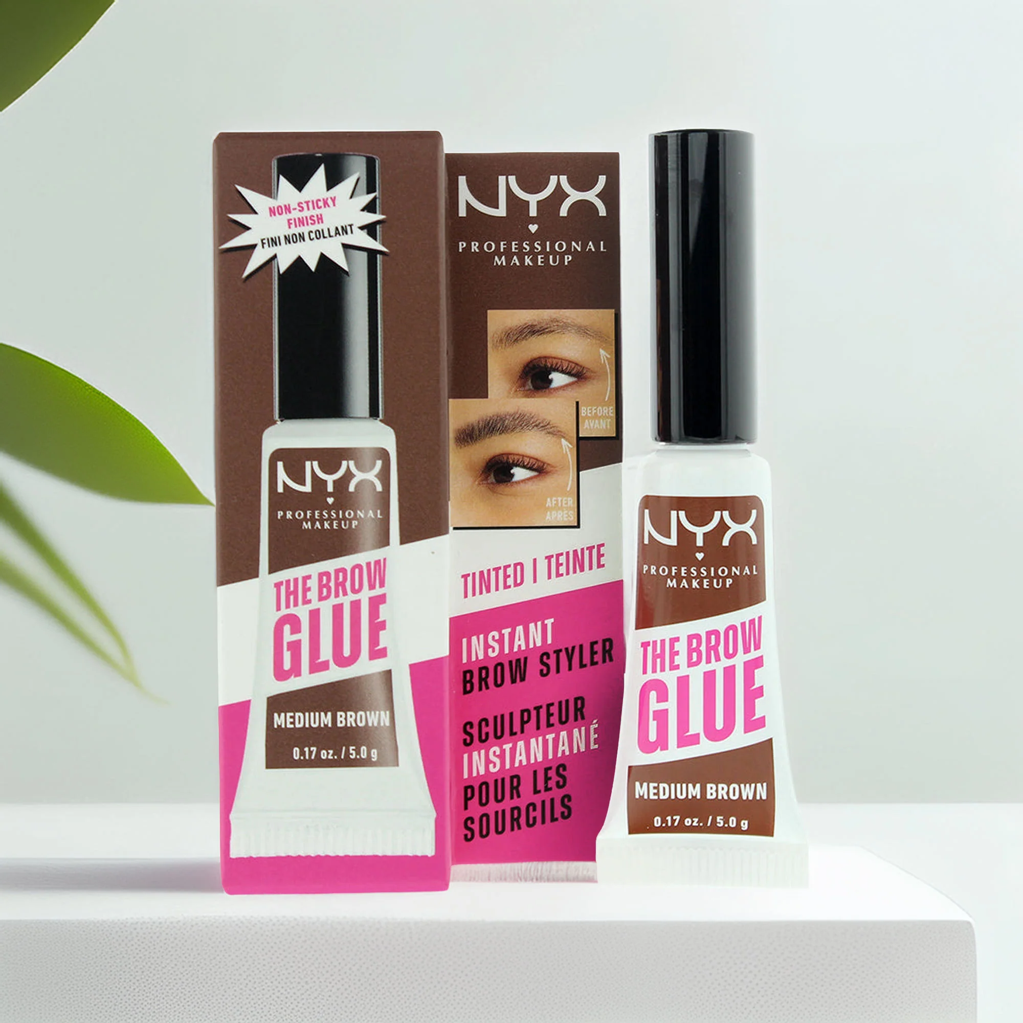 NYX The Brow Glue Medium Brown Brow Gel 5g - Image 3