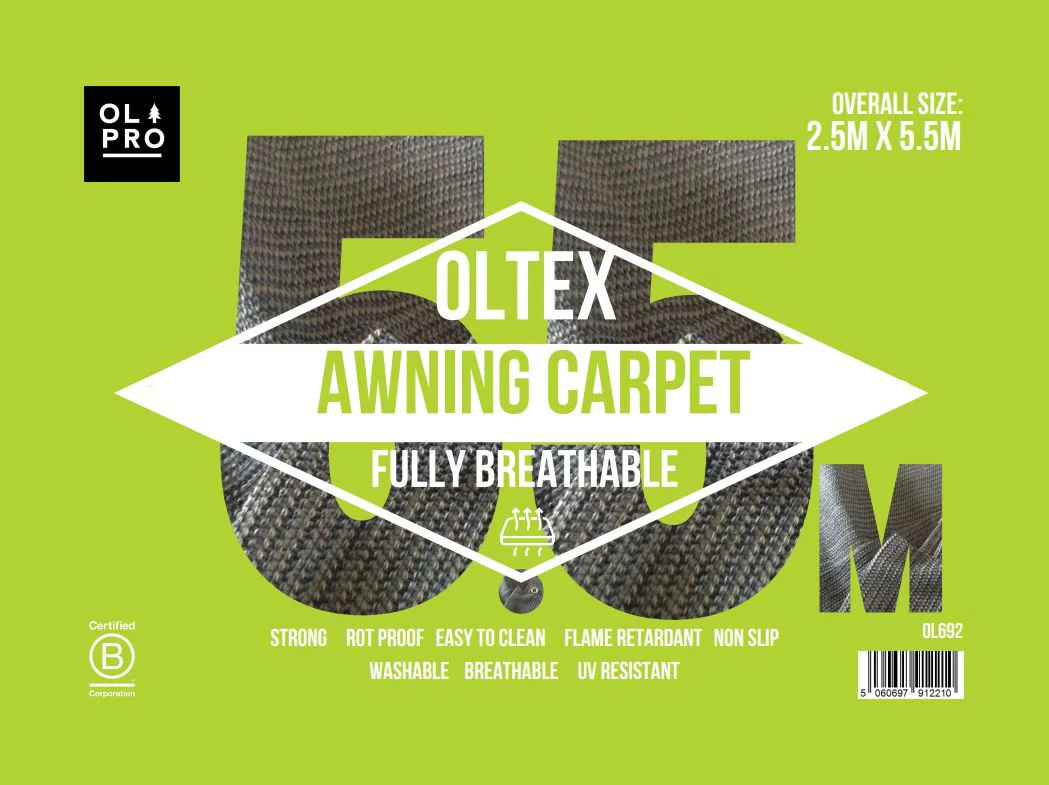 Oltex Breathable Awning Groundsheet 2.5m X 5.5m - Blue - Image 3