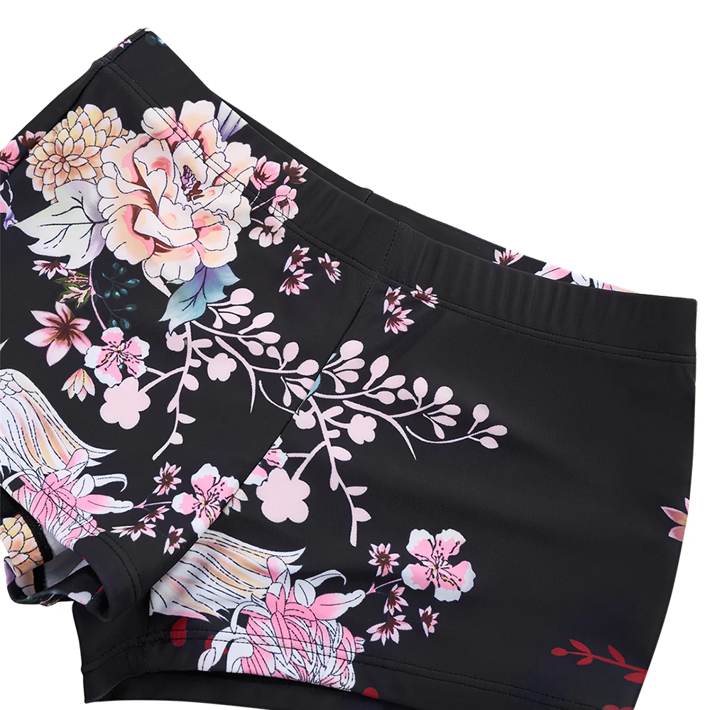 One-piece Floral Swimdress With Shorts - Image 6