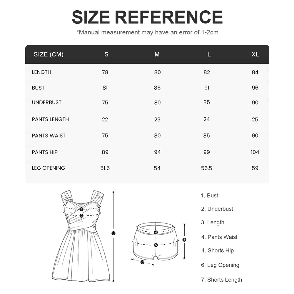 One-piece Floral Swimdress With Shorts - Image 9