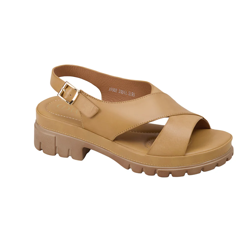 Open Toe Heeled Sandals - Tan - Image 3
