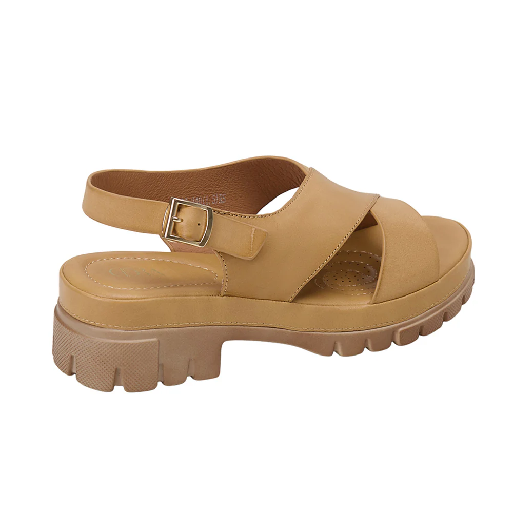 Open Toe Heeled Sandals - Tan - Image 6