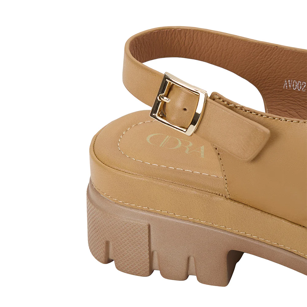 Open Toe Heeled Sandals - Tan - Image 8