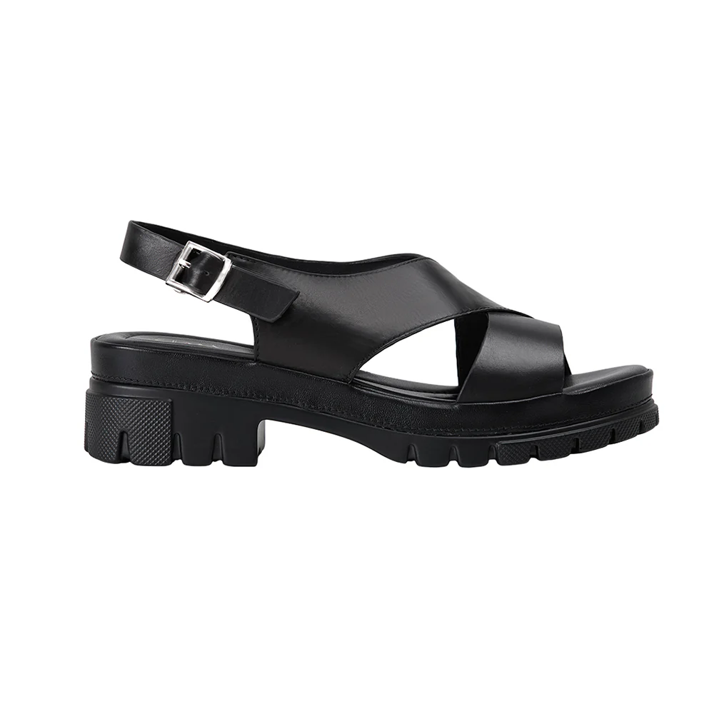 Open Toe Heeled Sandals - Black - Image 4