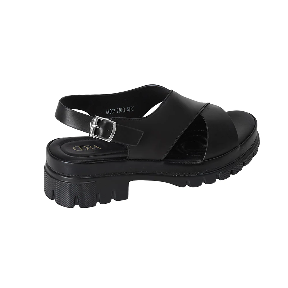 Open Toe Heeled Sandals - Black - Image 5
