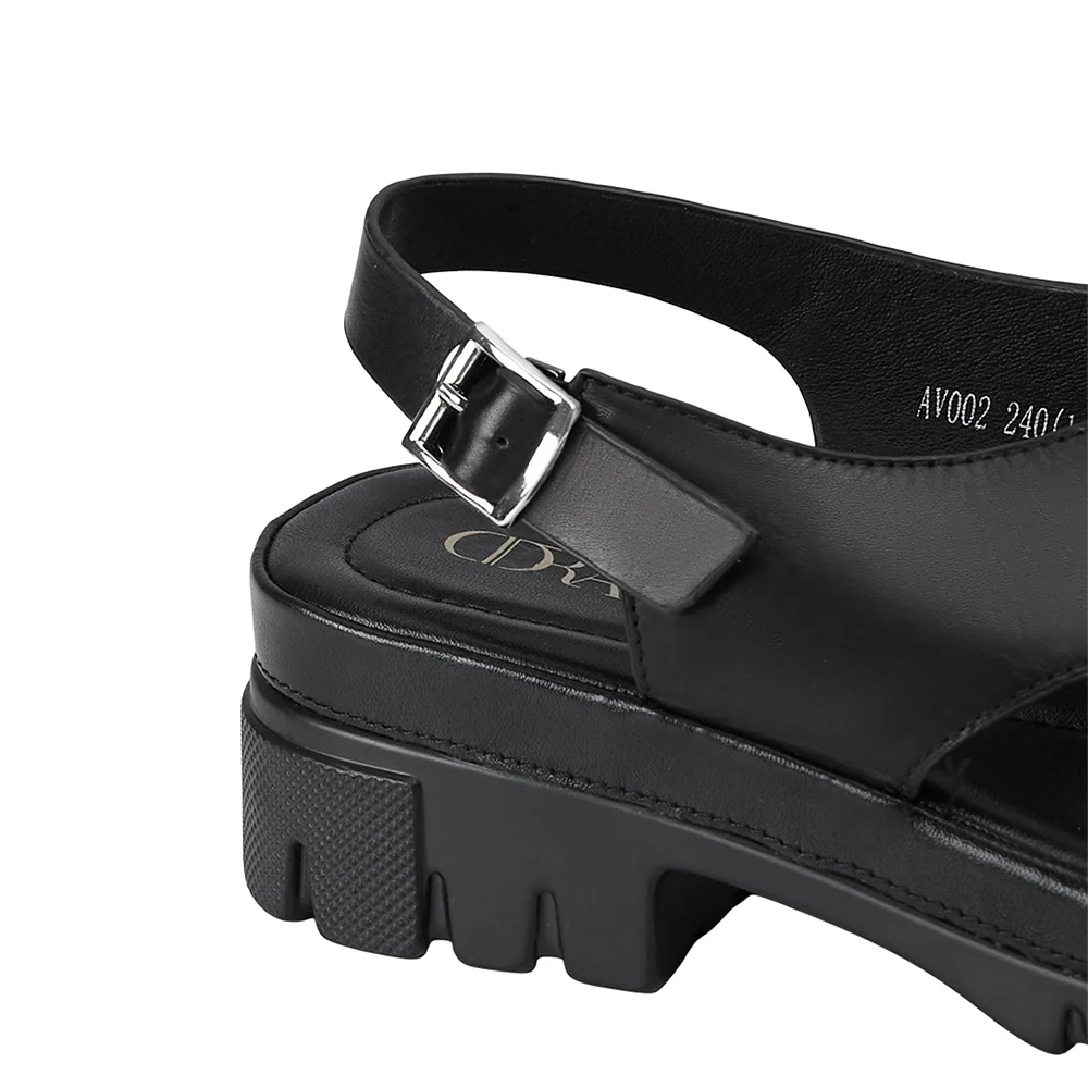 Open Toe Heeled Sandals - Black - Image 7