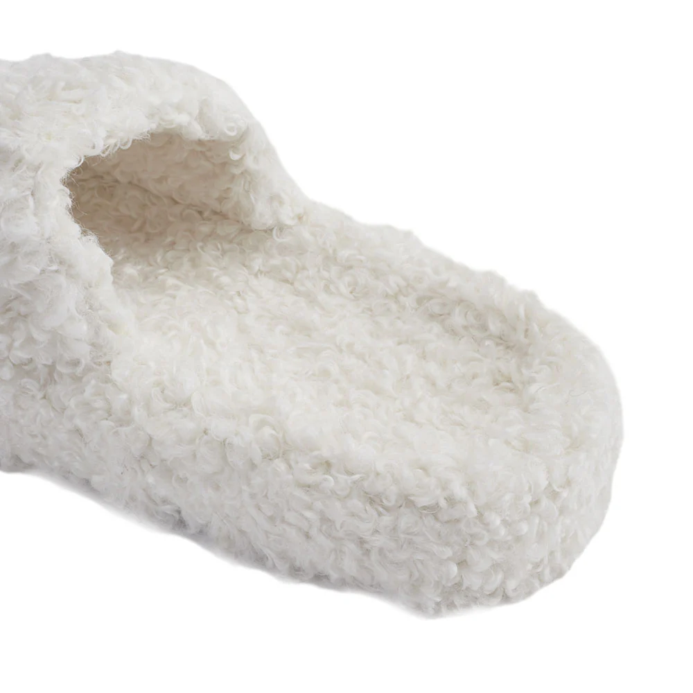 Open Toe Plush Cotton Slippers - Image 7