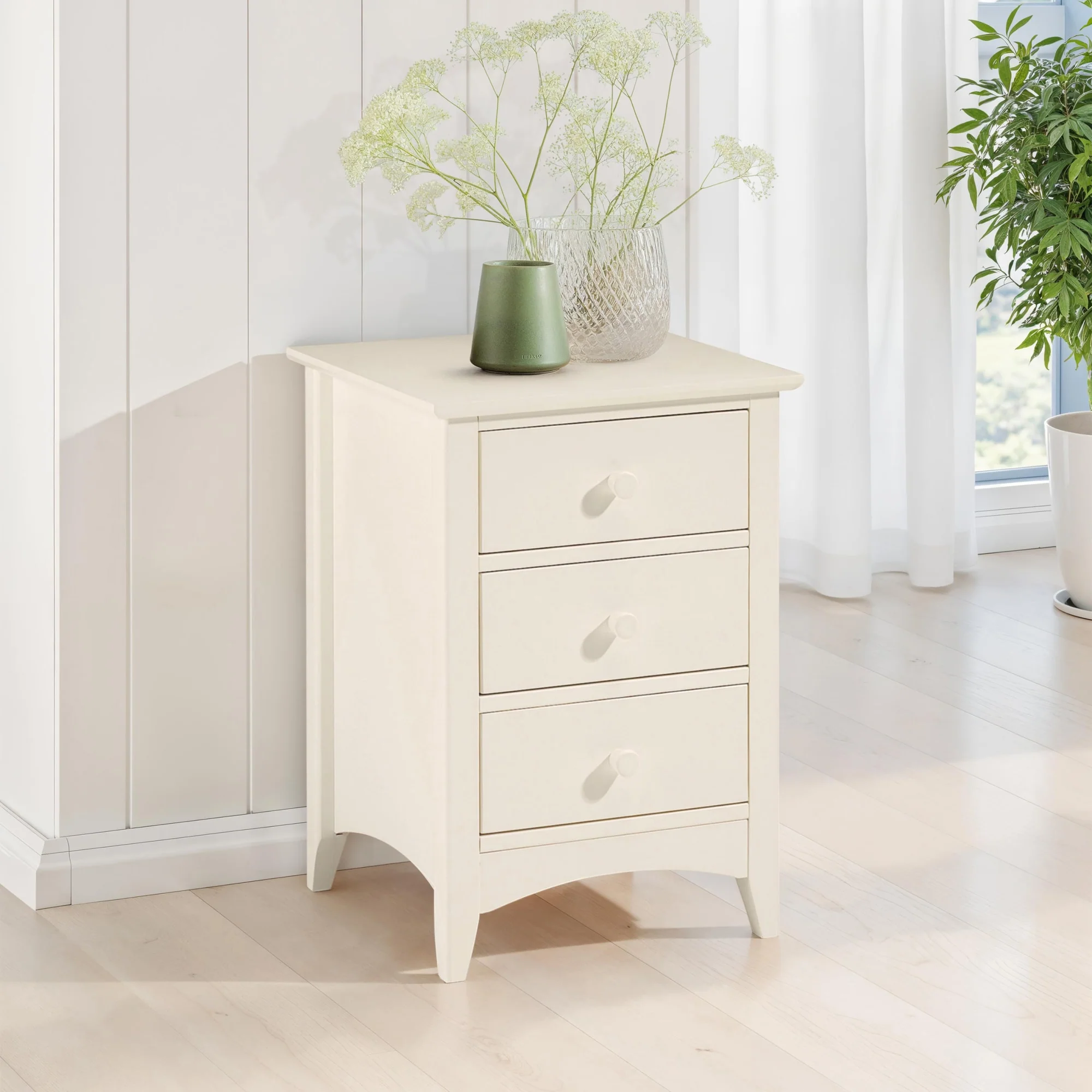 OPHELIA 3 DRAWER BEDSIDE