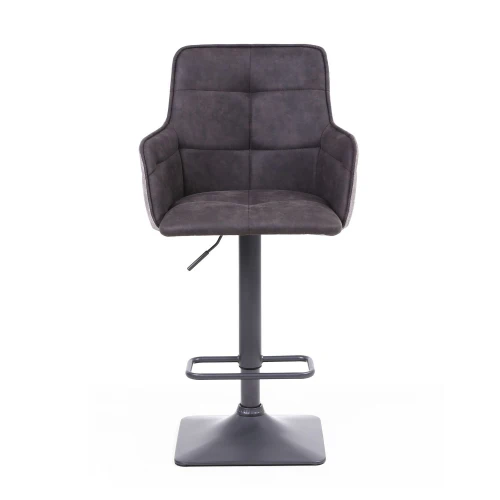 Orion Suede Effect Dark Grey Bar Stool - Image 4