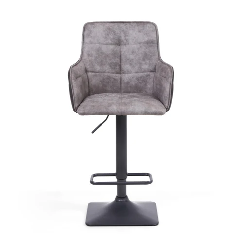 Orion Suede Effect Light Grey Bar Stool - Image 10