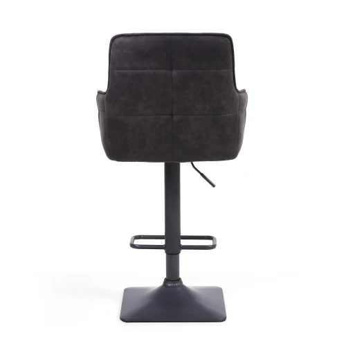 Orion Suede Effect Light Grey Bar Stool - Image 11