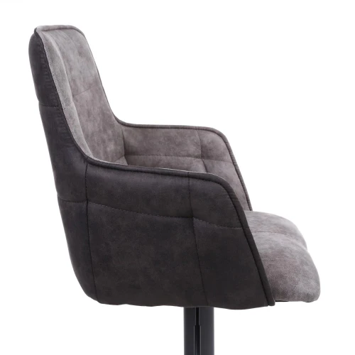 Orion Suede Effect Light Grey Bar Stool - Image 13