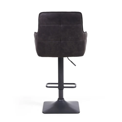 Orion Suede Effect Light Grey Bar Stool - Image 5