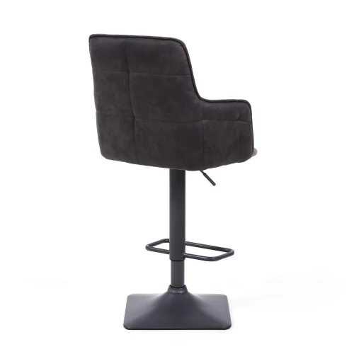 Orion Suede Effect Light Grey Bar Stool - Image 8