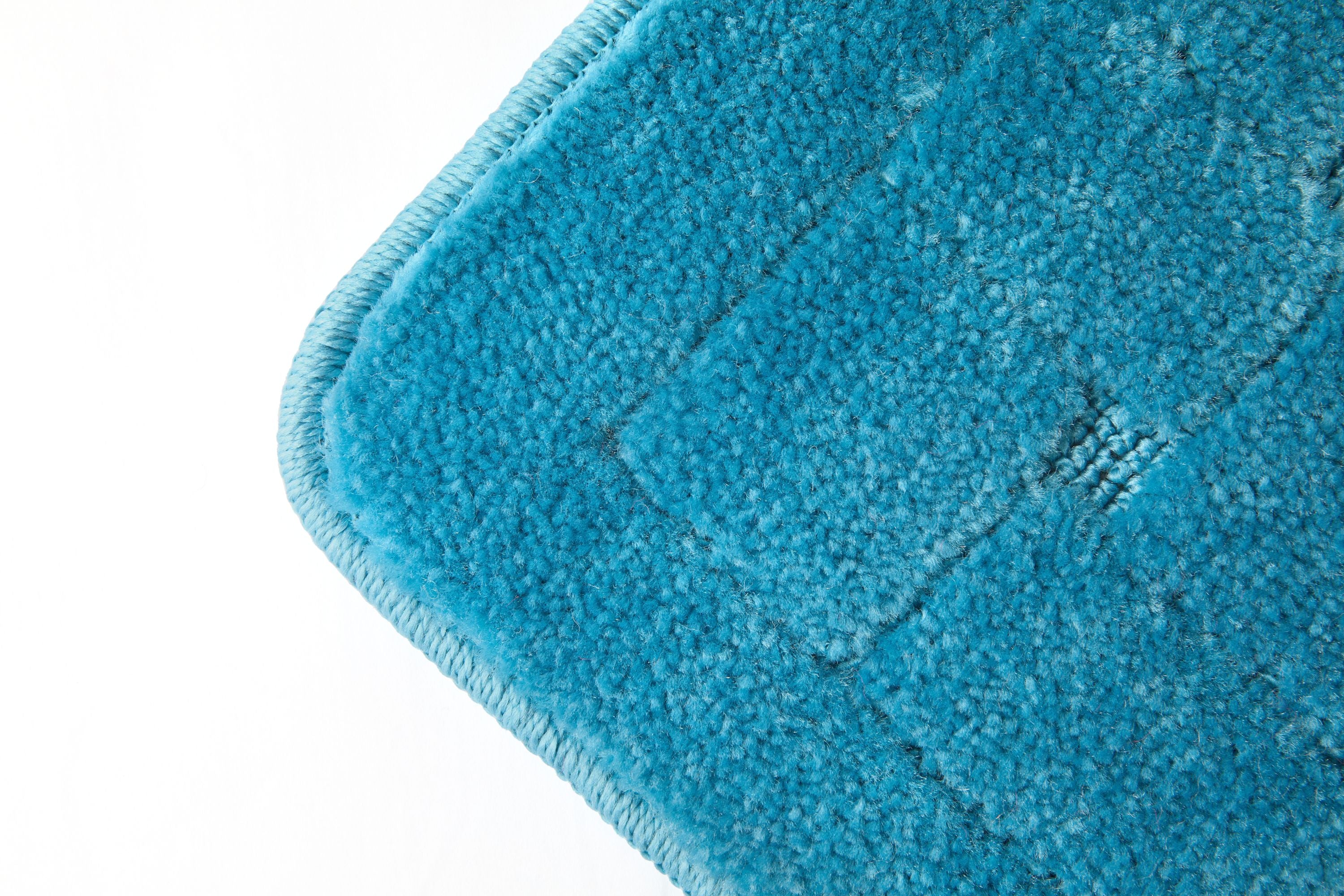 Orkney - Crosshatch Bath mat in Aqua - Image 4