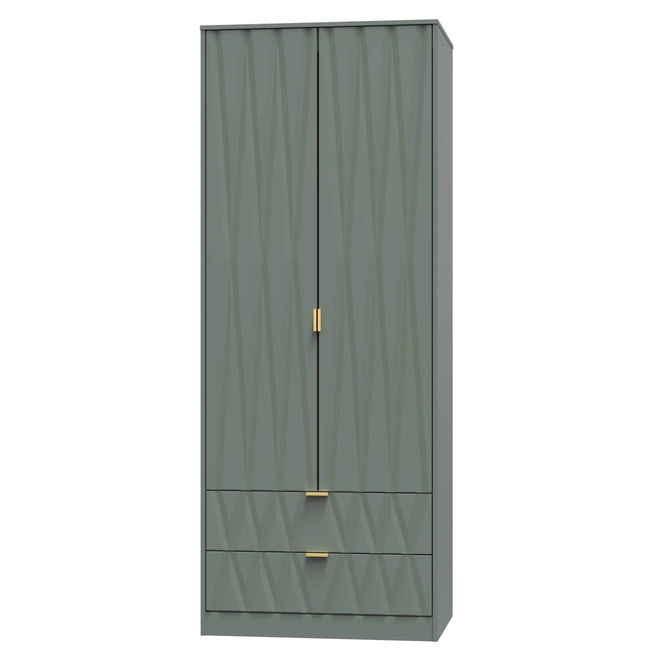 Ottawa Ready Assembled 2 Door 2 Drawer Wardrobe in Reed Green - Image 4