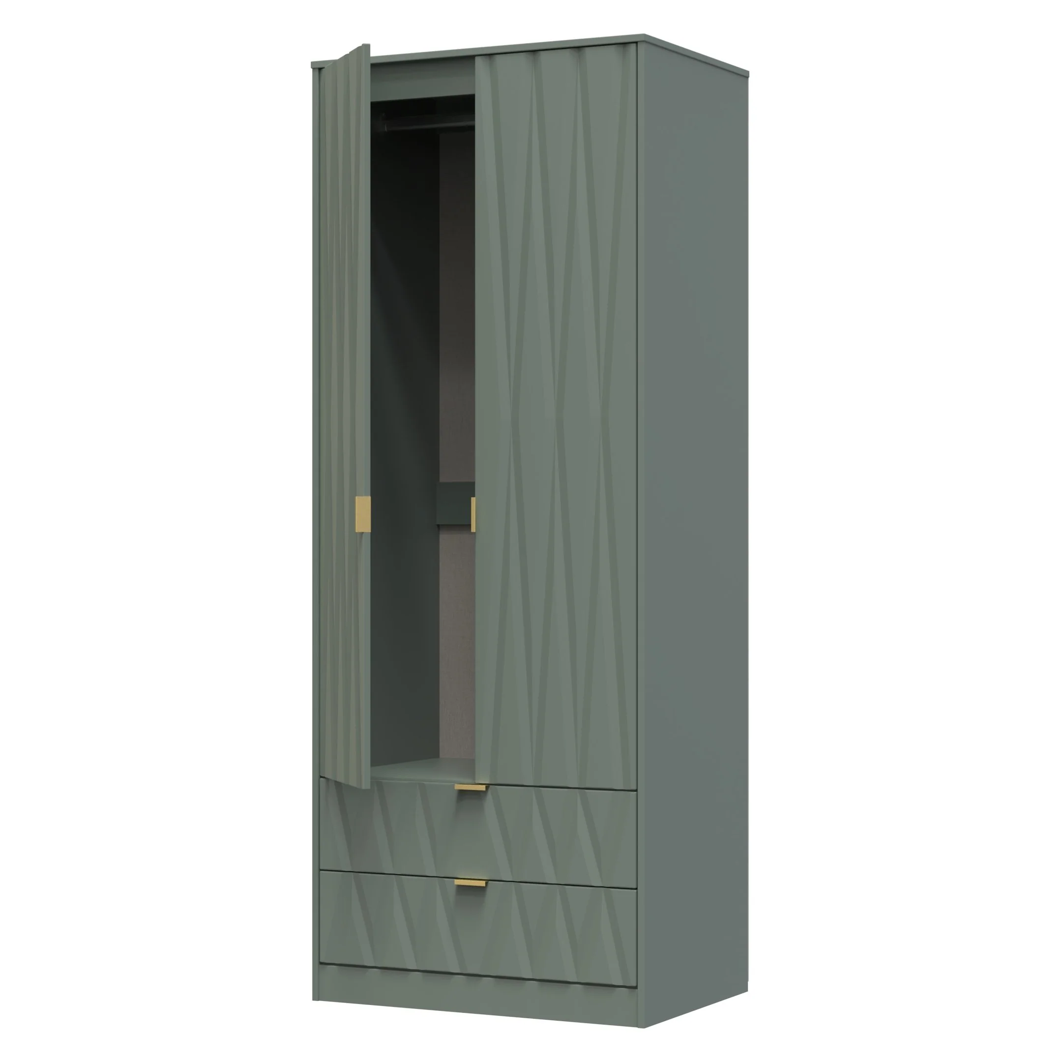 Ottawa Ready Assembled 2 Door 2 Drawer Wardrobe in Reed Green - Image 6
