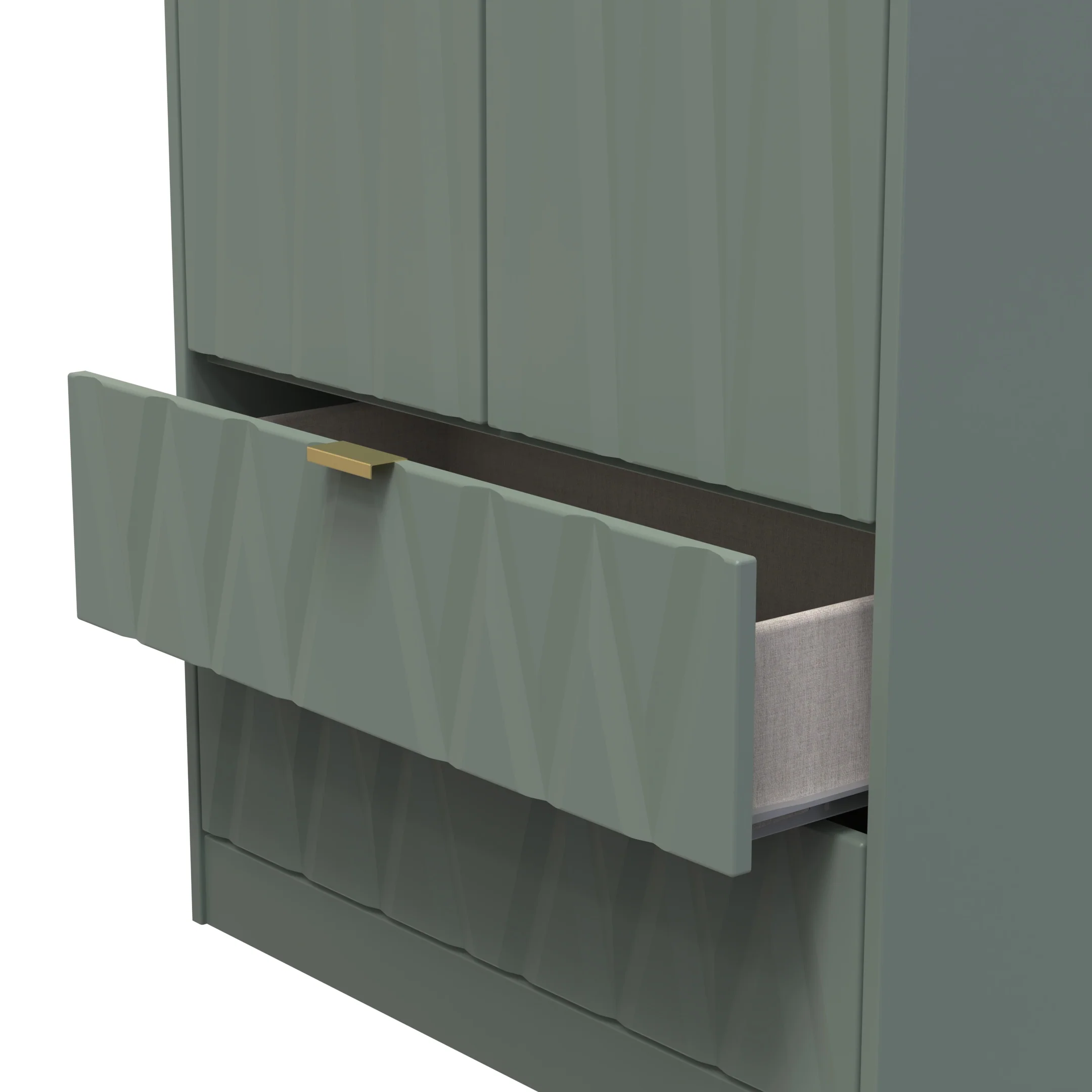 Ottawa Ready Assembled 2 Door 2 Drawer Wardrobe in Reed Green - Image 7
