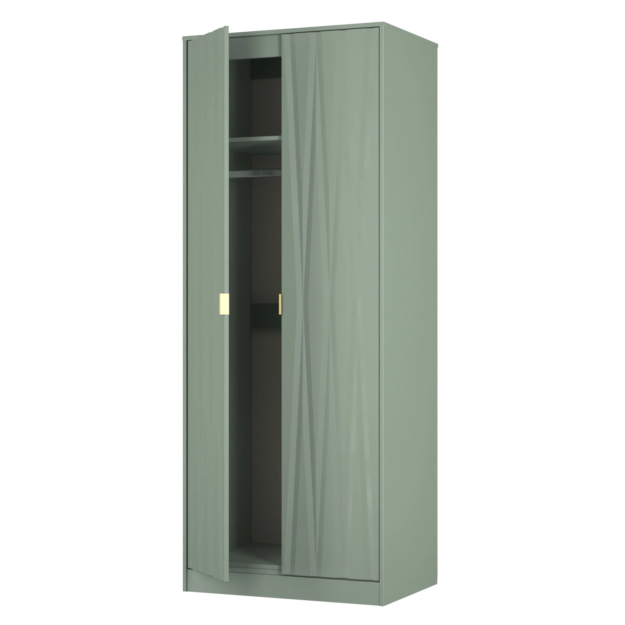 Ottawa Ready Assembled 2 Door Wardrobe in Reed Green - Image 6
