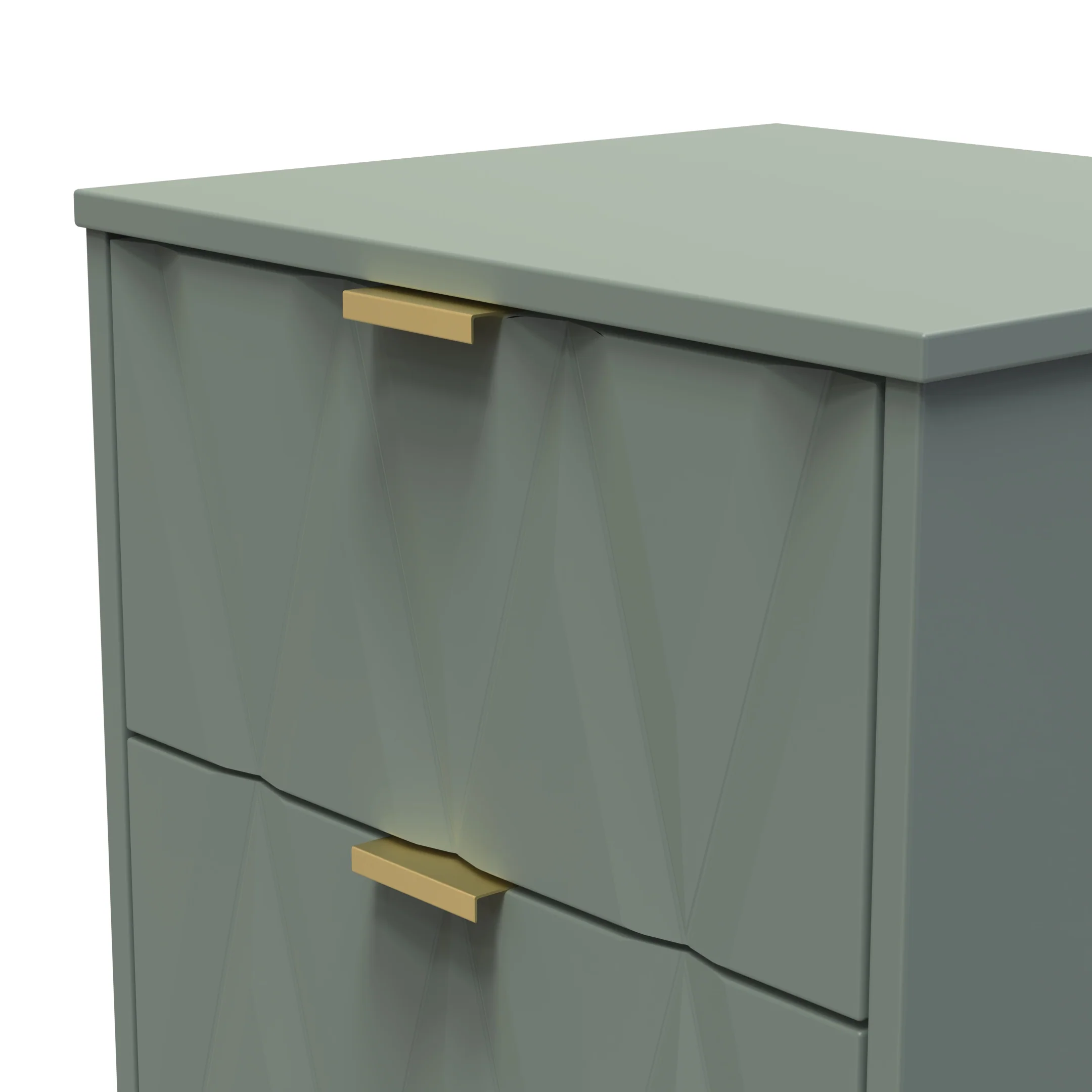 Ottawa Ready Assembled 2 Drawer Bedside Cabinet in Reed Green - Image 5
