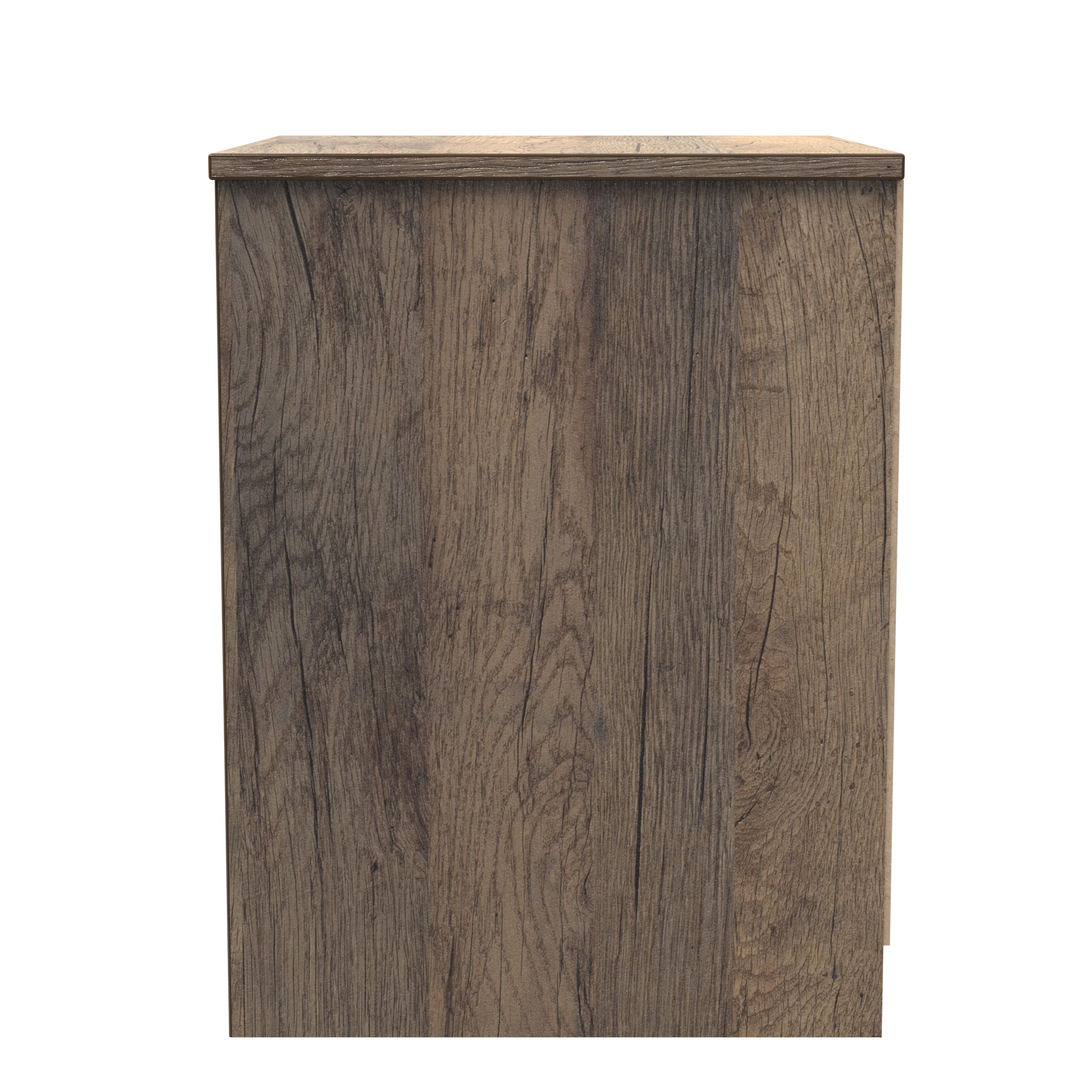 Ottawa Ready Assembled 2 Drawer Bedside Cabinet in White Matt & Vintage Oak - Image 3