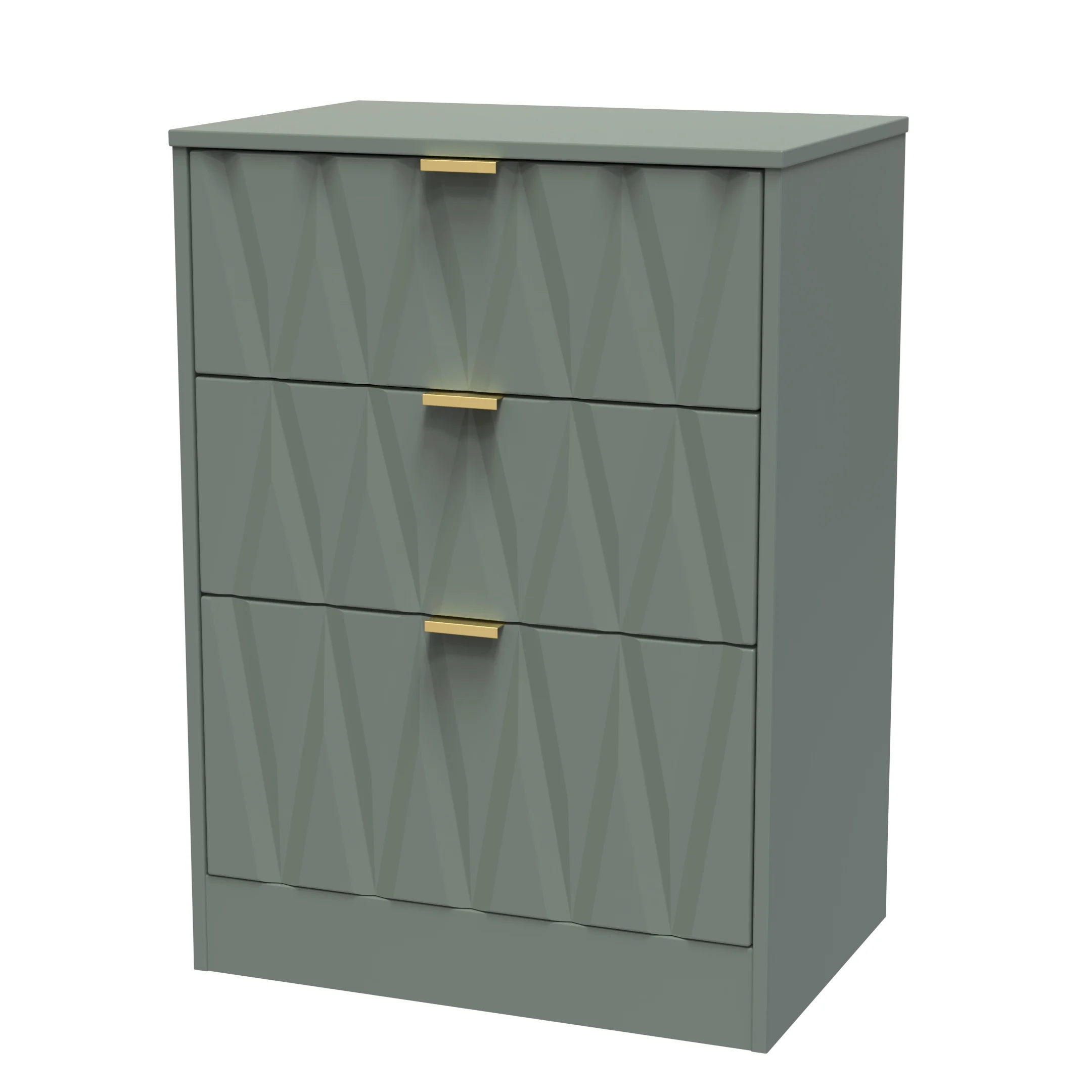 Ottawa Ready Assembled 3 Drawer Midi Deep Chest in Reed Green - Image 3