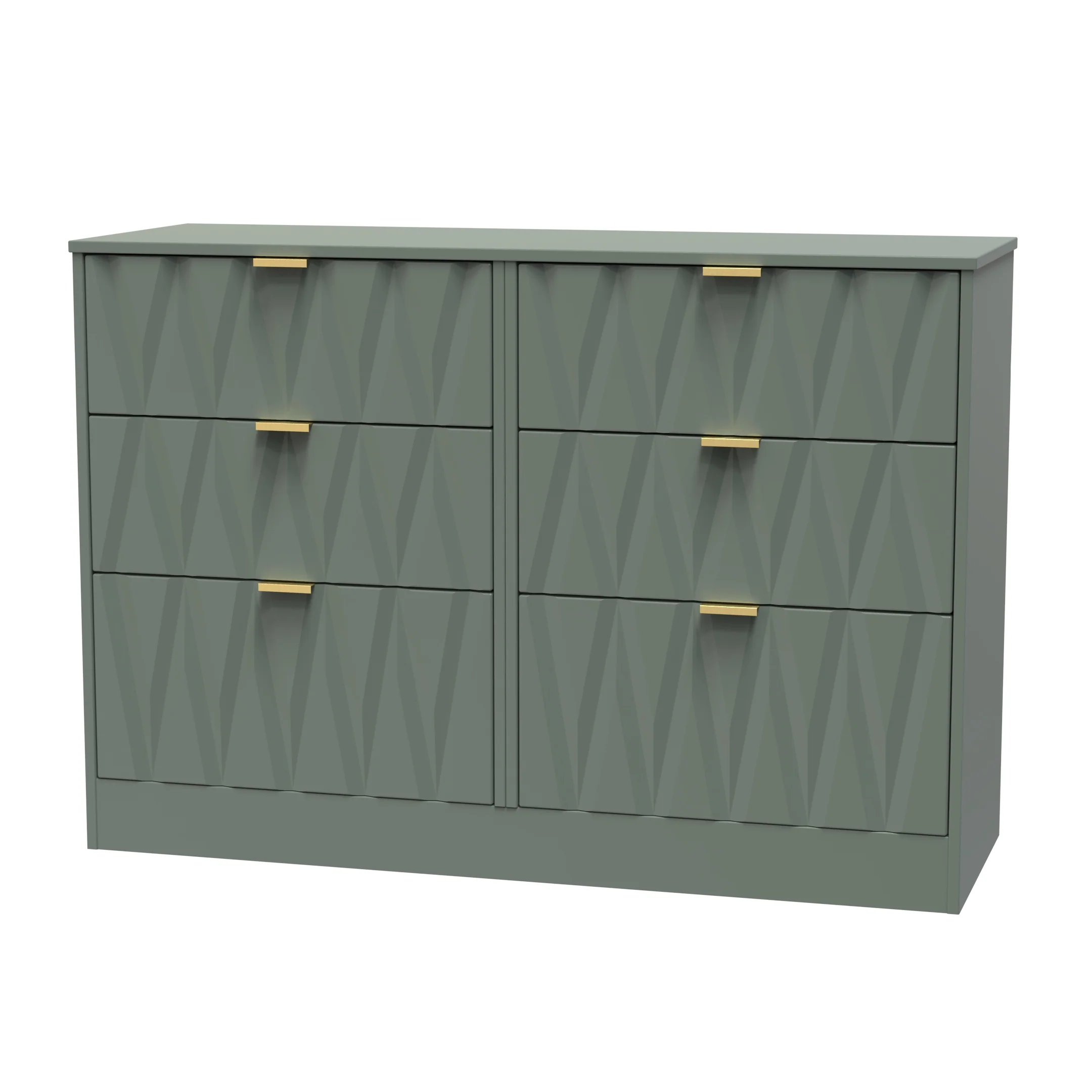 Ottawa Ready Assembled 6 Drawer Wide Chest in Reed Green - Image 4