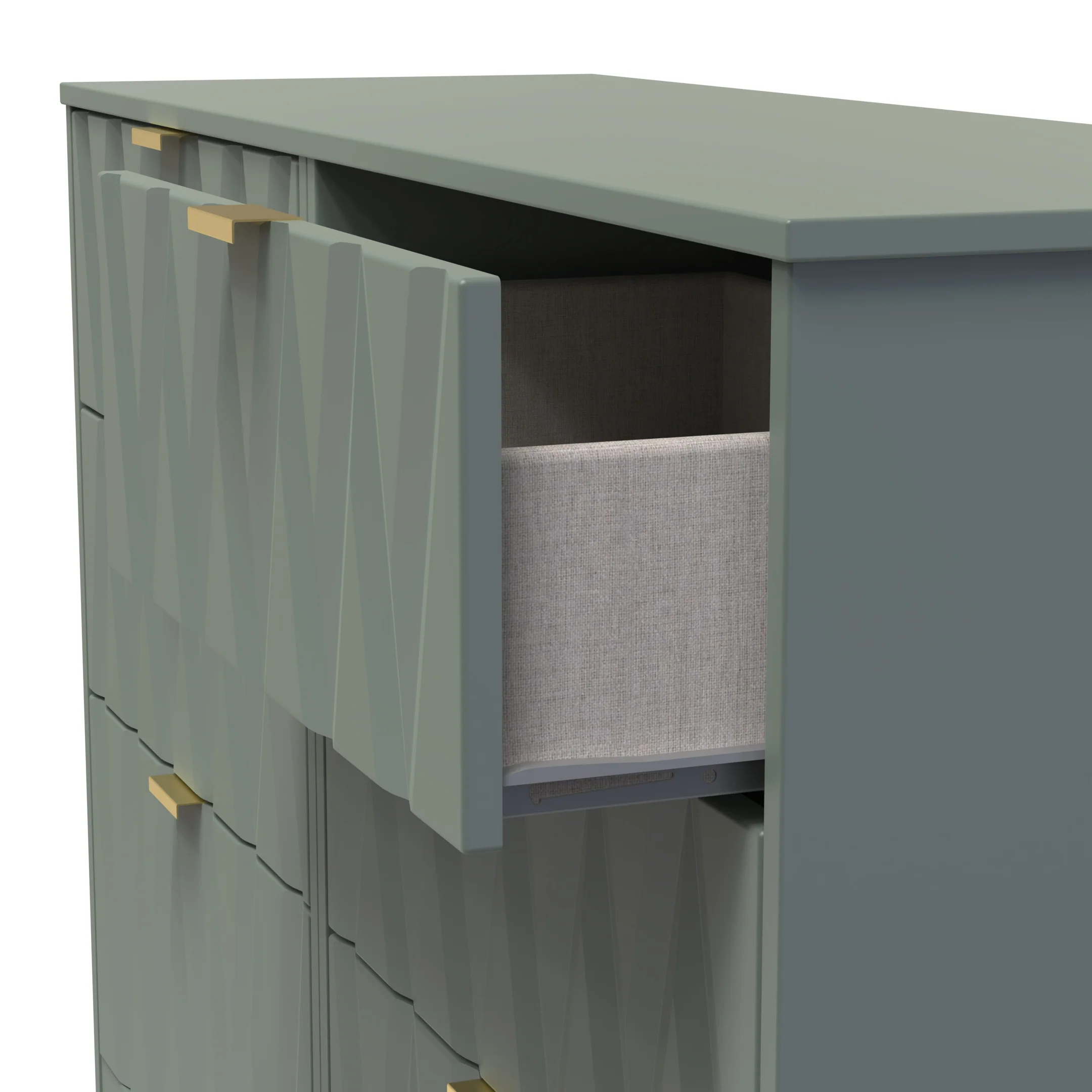 Ottawa Ready Assembled 6 Drawer Wide Chest in Reed Green - Image 6