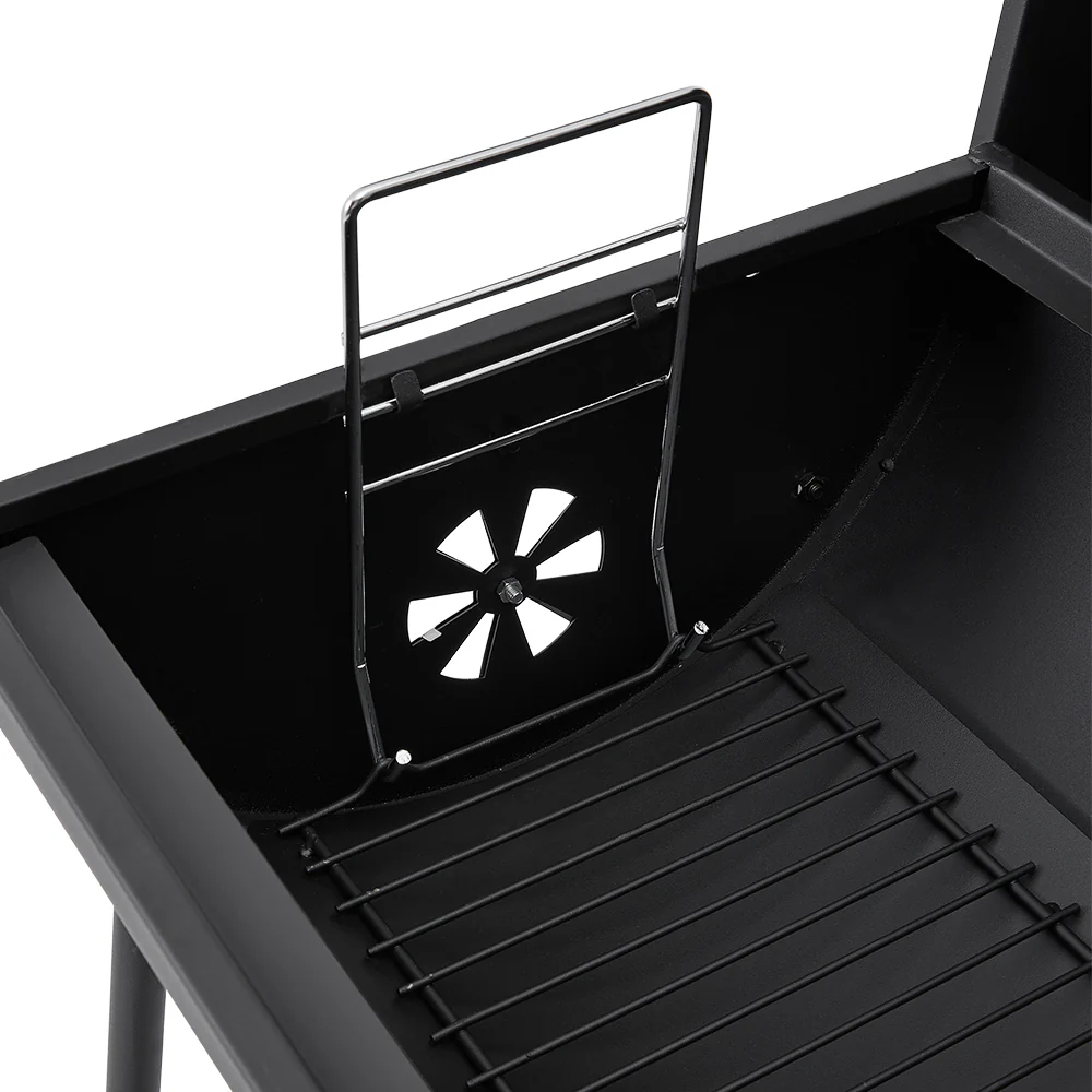 Outdoor Garden Charcoal Smoker BBQ Grill With Wheels - Image 8