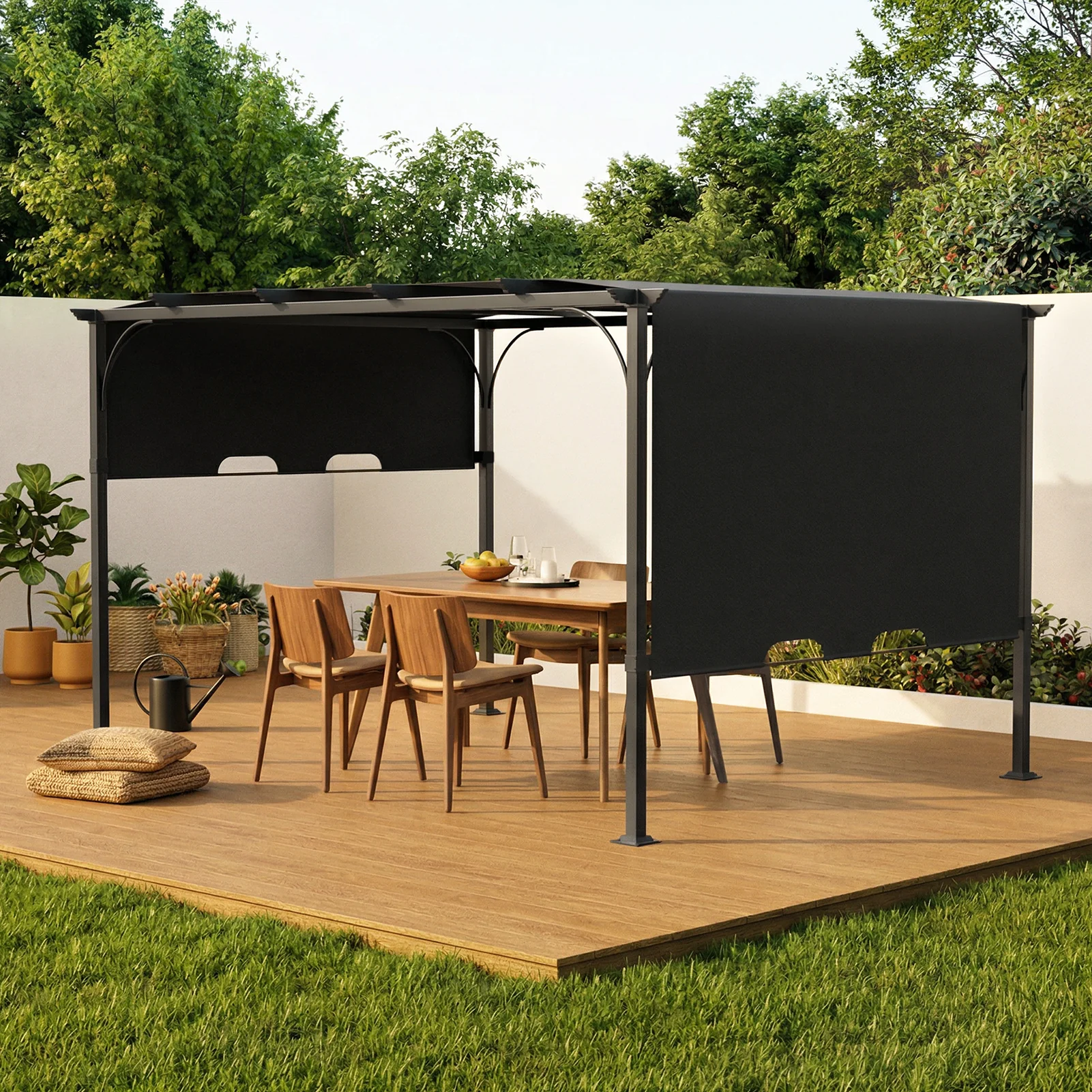 Outdoor Pergola with Adjustable Canopy - Image 2