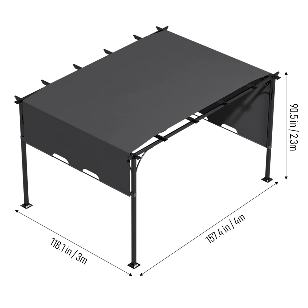 Outdoor Pergola with Adjustable Canopy - Image 9