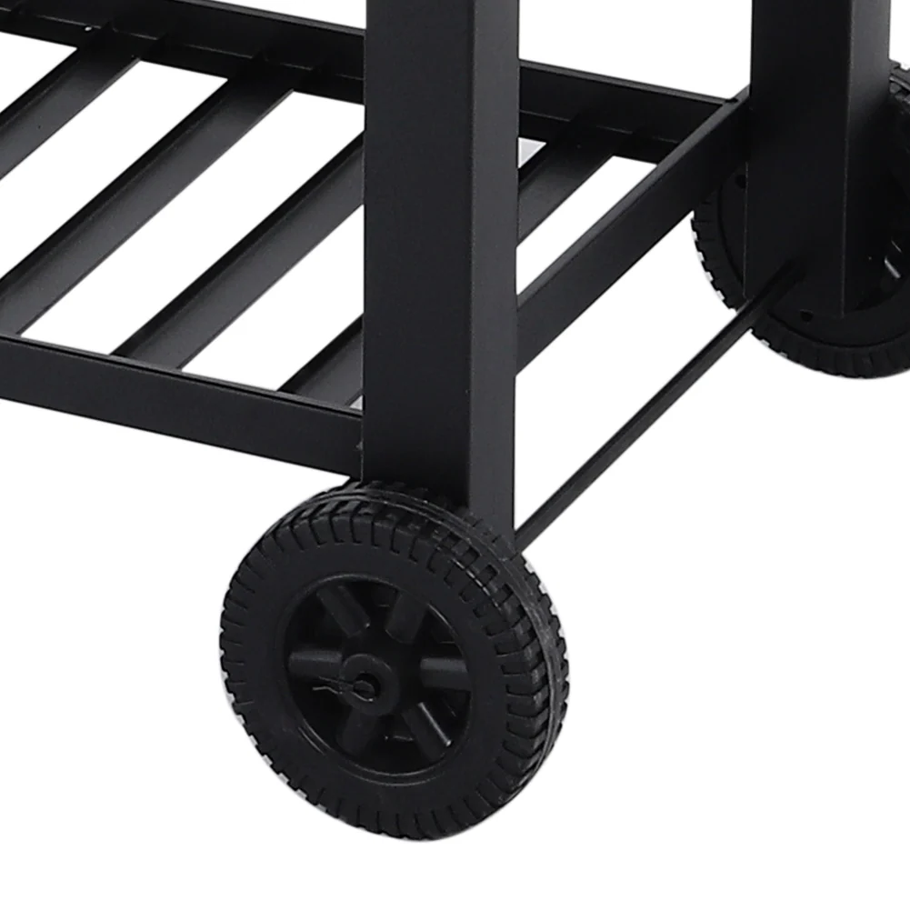 Outdoor Portable Charcoal BBQ Grill Barbecue Trolley - Image 8