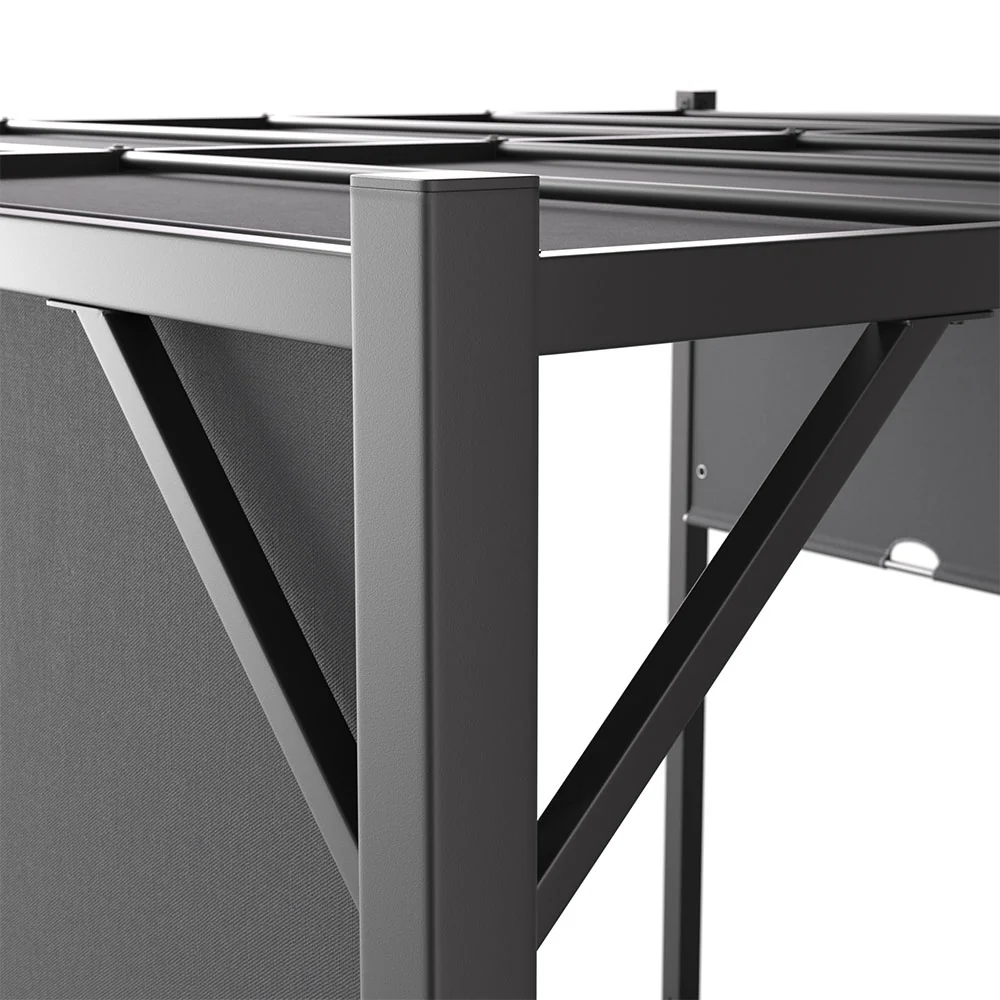 Outdoor Retractable Steel Pergola with Canopy - Image 7