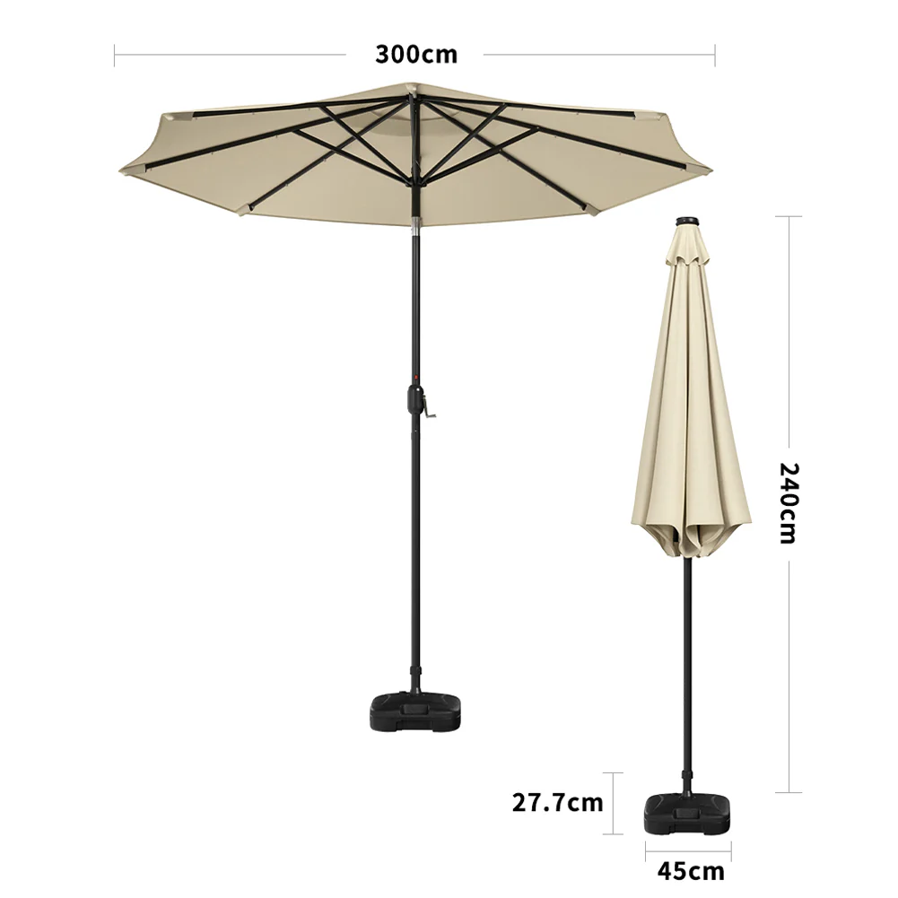Outdoor Solar 24 LED Lights Patio With Crank For Patio Market With Base - Image 15
