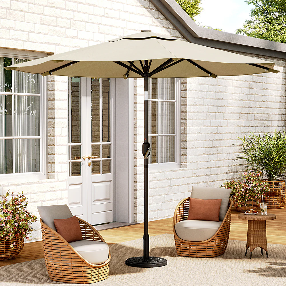 Outdoor Solar 24 LED Lights Patio With Crank For Patio Market With Base - Image 2