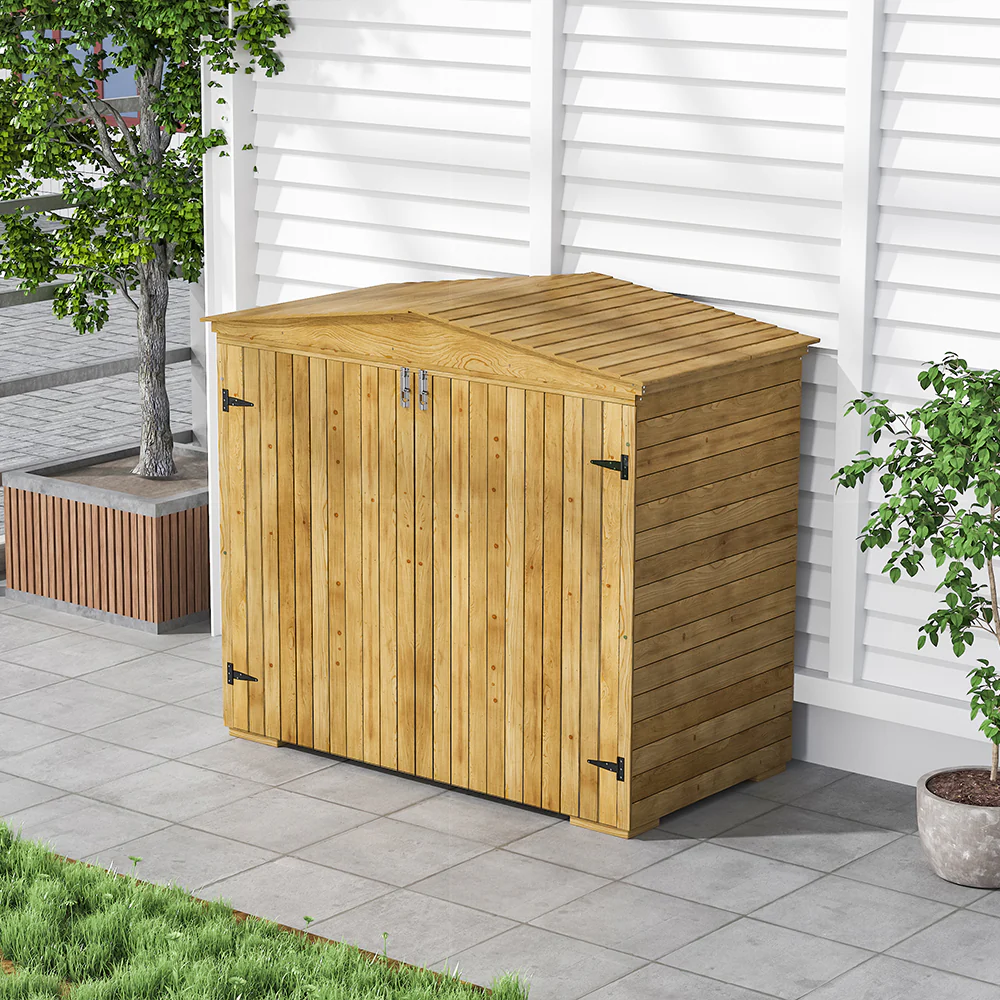 Outdoor Wooden Garden Storage Tool Shed Cabinet